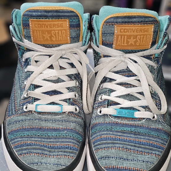 Converse Mens All Star Bassline 148863C Aztec Sneakers Shoes Mid Top Size 12 - Picture 3 of 4